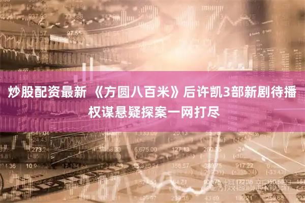 炒股配资最新 《方圆八百米》后许凯3部新剧待播 权谋悬疑探案一网打尽